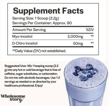 Zinc, Magnesium + Myo & D Chiro Inositol | Zinc Picolinate, Magnesium Glycinate, Vitamin B6 + Myo& D-Chiro Inositol Powder | Reproductive & Fertility Health | 30 & 90 Day Supply