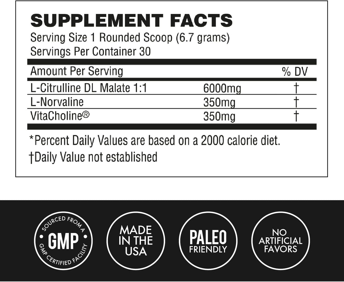 MetCon Power Pre-Pump Nitric Oxide Booster - Pre Workout Nitric Oxide Supplement - Boost Nitric Oxide, Increase Blood Flow, and Amplify Strength - All Natural | Unflavored
