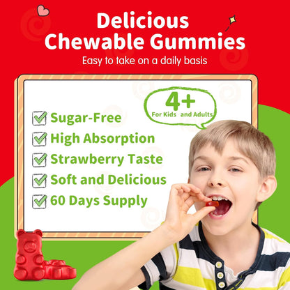Kids Magnesium Gummies & Liquid Magnesium Glycinate Drops for Kids