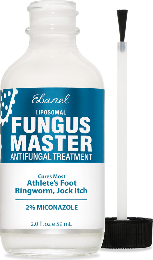 Ebanel Antifungal Cream Miconazole Athletes Foot Treatment, Cures Fungal Infection Leading to Nail Fungus, Jock Itch Cream with Undecylenic Acid, Tea Tree & Manuka Oil, Fast Itch Relief for Ringworm