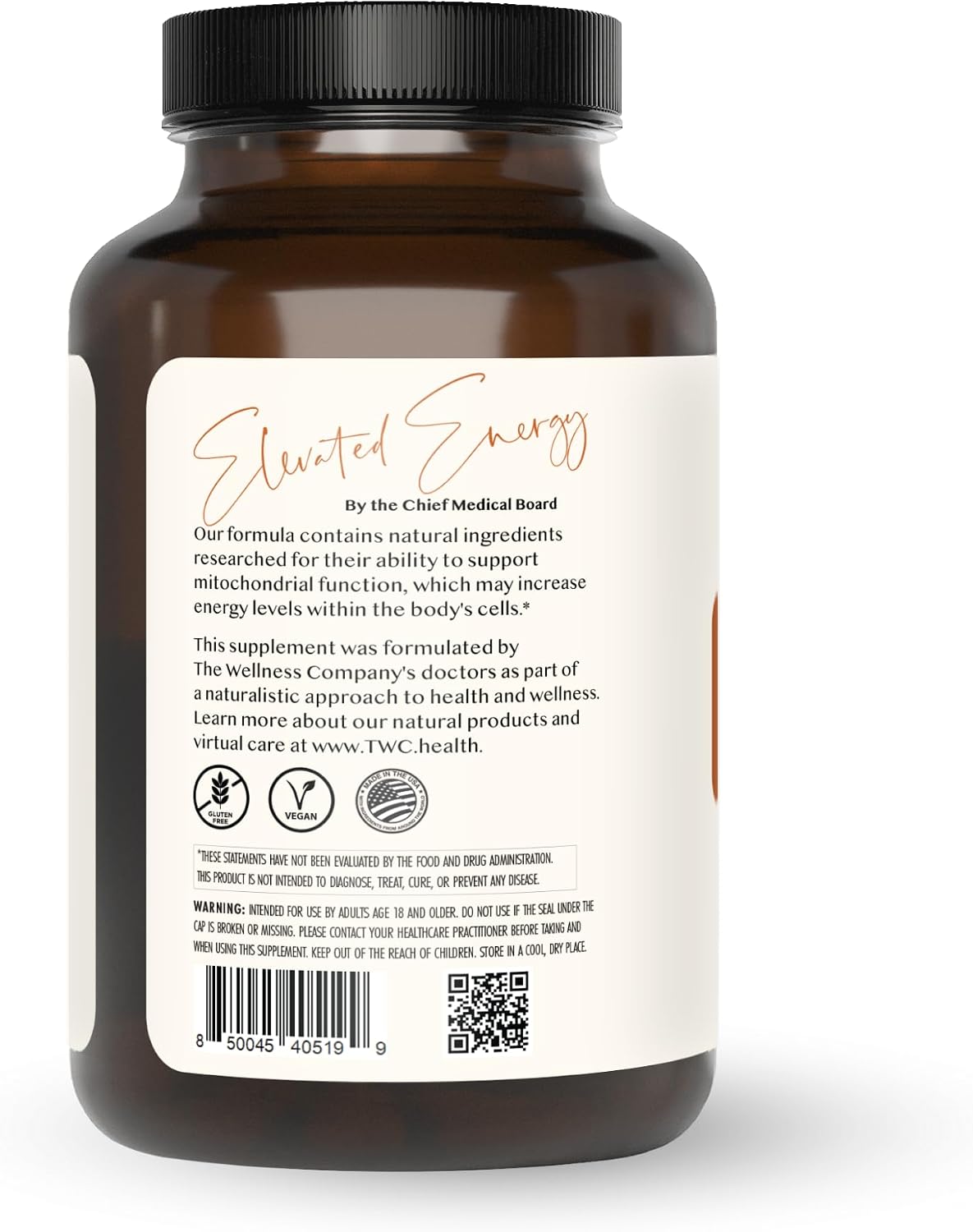 Elevated Energy – Caffeine-Free, Natural Energy Booster, 120ct