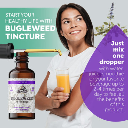 Bugleweed Tincture, Organic Bugleweed Extract (Ze LAN, Lycopus Virginicus) Herbal Supplement, Non-GMO in Cold-Pressed Organic Vegetable Glycerin 700 mg, 2 oz (60 ml)