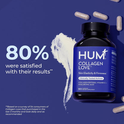 HUM Collagen Love Collagen Peptides Capsules, Firm Skin Support, 90 Count