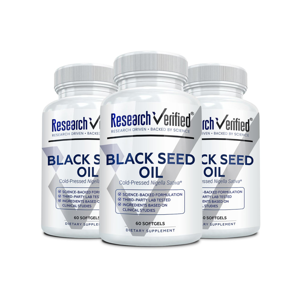 Research Verified Black Seed Oil - 60 Softgels - Boost Immunity, Support Digestion, Improve Respiratory Function - Cold-Pressed - 2% Thymoquinone (TQ)