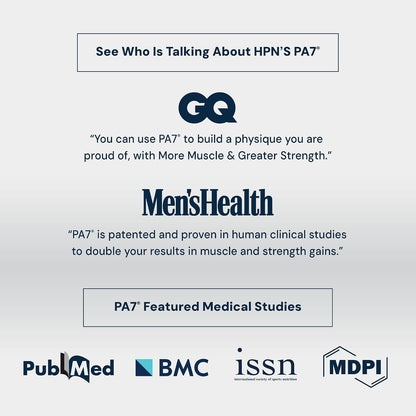 HPN PA(7) Phosphatidic Acid Muscle Builder Top Natural Muscle Builder - Boost mTOR | Build Mass and Strength from Your Workout | 10 Day Supply | Mediator phosphatidic acid with L-leucine supports protein synthesis, lean muscle and strength from training;
