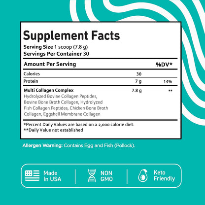Vital Vitamins Multi Collagen Peptides Powder + Women's Multivitamin Complex