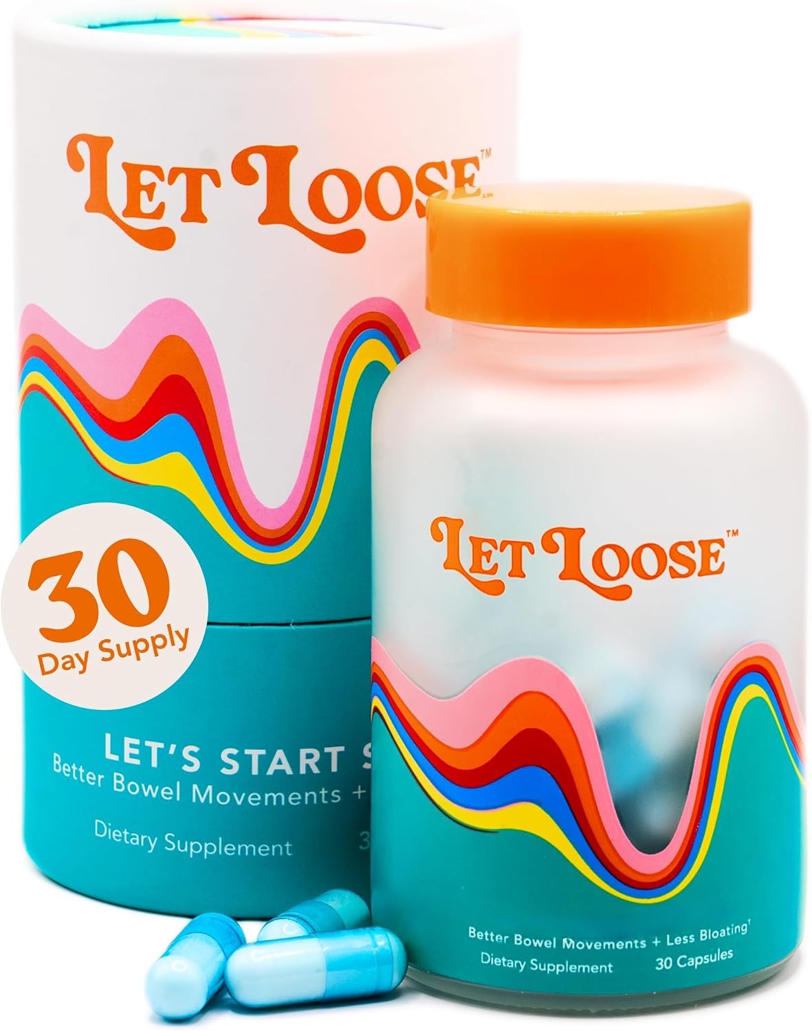 Let Loose Daily Constipation Relief Pills, Debloating for Women (30 Count) | Smooth Bowel Movements without discomfort, Gentle Gut Cleanse Detox for Women & Men, Formulated with Ozonated Magnesium Oxide