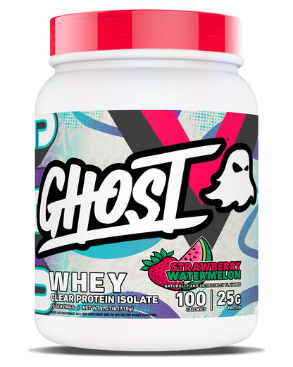 GHOST Clear Whey Isolate Protein Powder, Blue Raspberry - 1.4 LB Tub, 25G of Whey Protein - Post Workout Drink for Muscle Gain & Recovery – Sugar Free, Soy Free & Zero Fat, 20 Servings