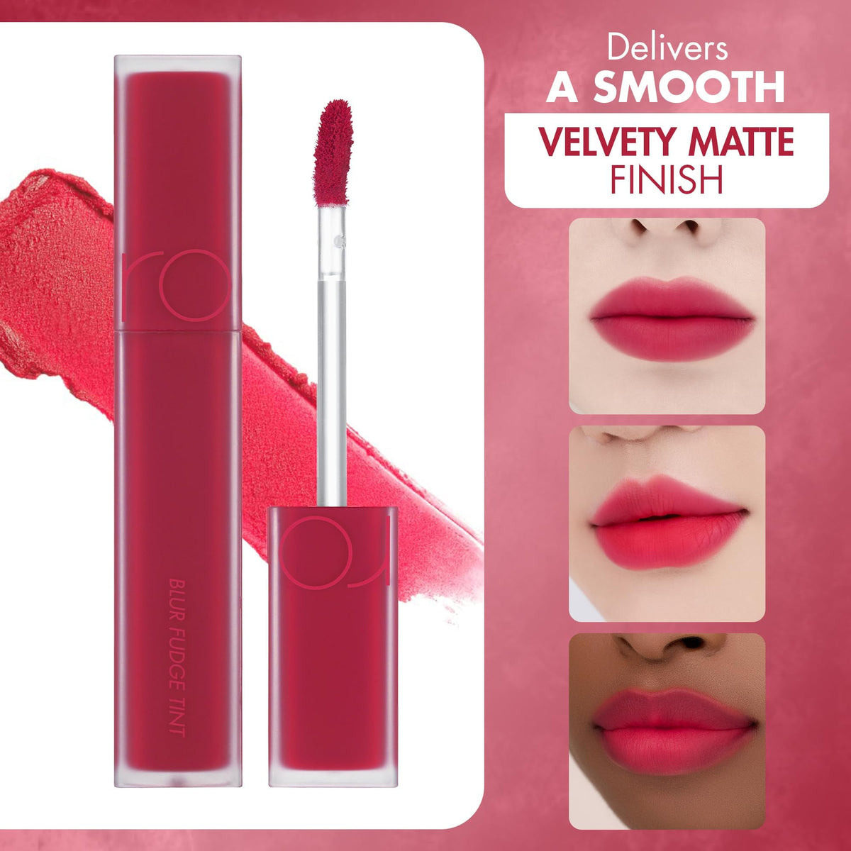 rom&nd OVEEER Shade Series Blur Fudge Tint | Silky Matte Lipstick for Velvety Smooth Lips | Long-Lasting Stain, Wrinkle Blurring, Moisturizing Formula | 16 Burnt Orange | Lip Stain Long Lasting Waterproof | Buildable Matte Blurred Finish | Hydrating Lip S