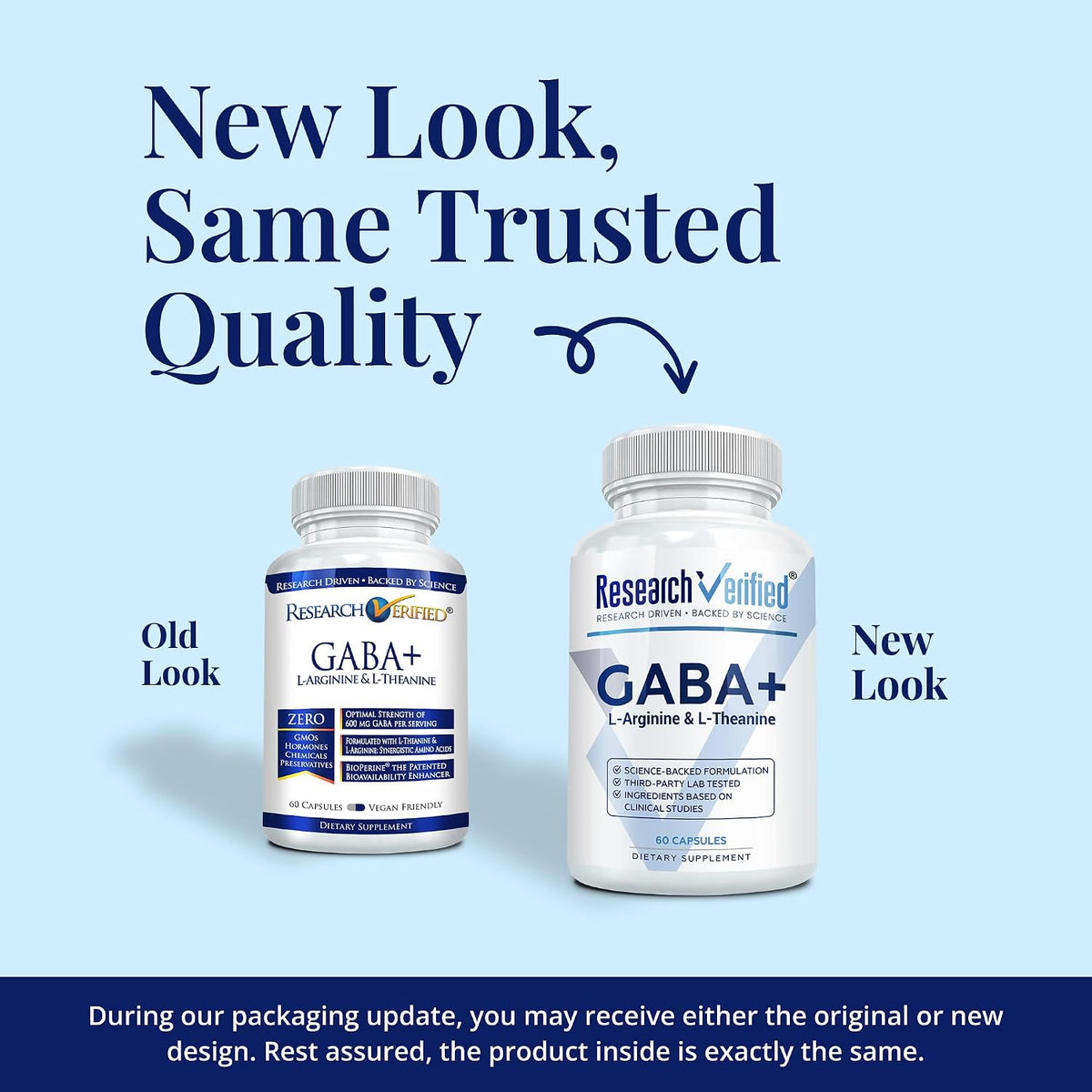 Research Verified GABA+ - Relaxation, Mood, Sleep - 600mg GABA, L-Arginine, L-Theanine, P5P, BioPerine - 60 Vegan Capsules - Pack of 1