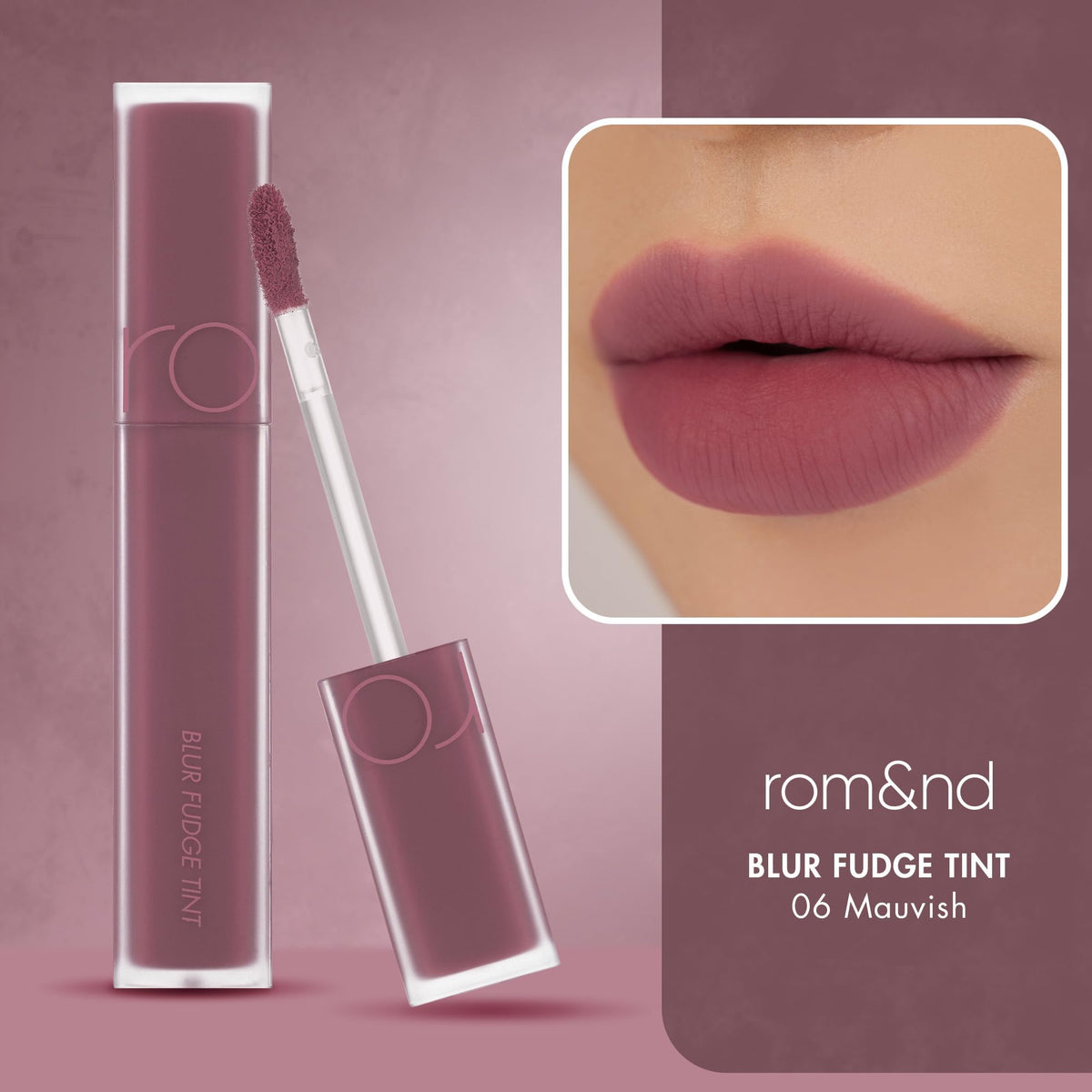 rom&nd OVEEER Shade Series Blur Fudge Tint | Silky Matte Lipstick for Velvety Smooth Lips | Long-Lasting Stain, Wrinkle Blurring, Moisturizing Formula | 16 Burnt Orange | Lip Stain Long Lasting Waterproof | Buildable Matte Blurred Finish | Hydrating Lip S
