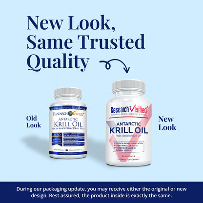 Research Verified Antarctic Krill Oil 2000mg - Support Heart Function & Joints, Boost Cognition - MSC Certified, Sustainably Sourced - 60 Softgels - Made in the USA