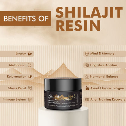 Hima Shilajatu Shilajit Purest Himalayan Organic Shilajit Resin - Gold Grade 100% Purity Shilajit with Fulvic Acid & 85+ Trace Minerals Complex for Energy & Immune Support, 30 Grams (2 Months Supply)