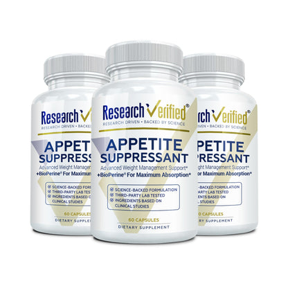 Research Verfied Appetite Suppressant - Curb Cravings, Reach Satiety, Boost Metabolism - 60 Capsules - Pack of 1