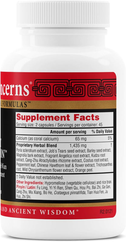 Health Concerns Quiet Digestion – Digestive Support for Upset Stomach, Gas, Bloating, & Indigestion – Herbal Chinese Formula – Supplement with Poria, Barley, & Mangolia Bark - 90 Capsules