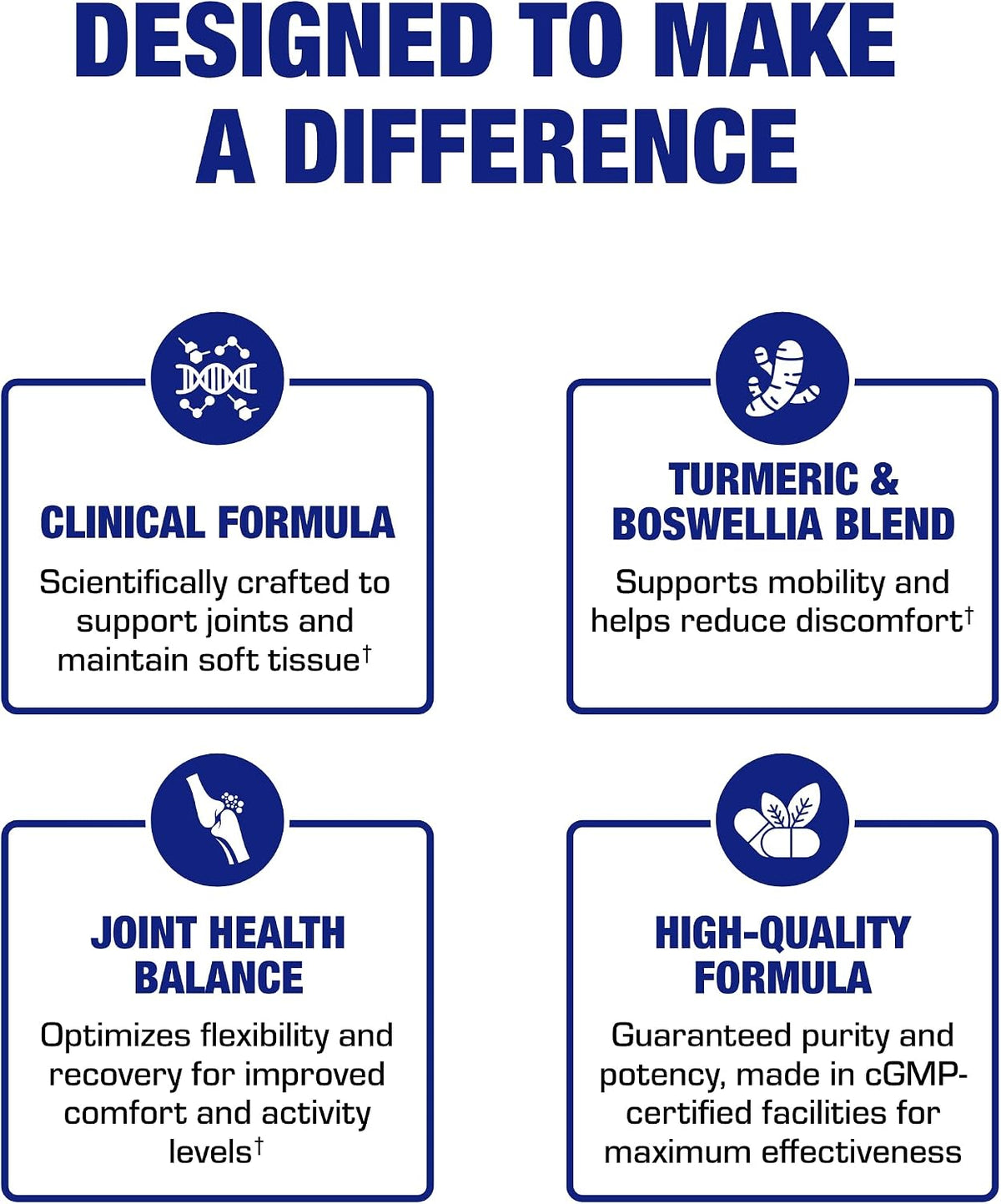 Pro ENZ Joint Support Supplement - Clinical Formula Turmeric Boswellia Supplement for Joint & Cartilage Mobility and Comfort Support Plus Eicosanoid Management with Proteolytic Enzymes (60 Tablets)