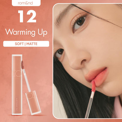 rom&nd OVEEER Shade Series Blur Fudge Tint | Silky Matte Lipstick for Velvety Smooth Lips | Long-Lasting Stain, Wrinkle Blurring, Moisturizing Formula | 16 Burnt Orange | Lip Stain Long Lasting Waterproof | Buildable Matte Blurred Finish | Hydrating Lip S