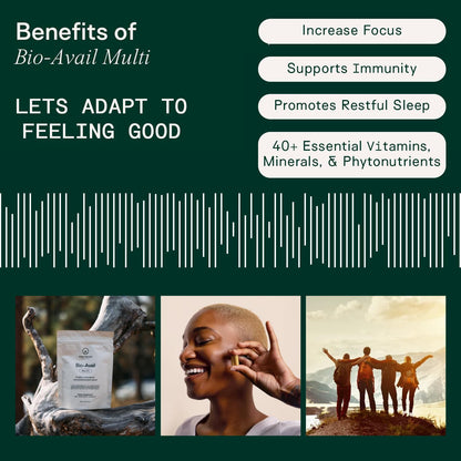 Adapt Naturals Gut & Immune Health Bundle – Biome Protect 4-in-1 Prebiotics, Probiotics, Postbiotics Supplement & Bio-Avail Multivitamin for Men & Women – 30-Day Supply