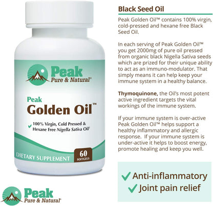 Peak Pure & Natural Golden Oil & Peak Vitamin D3
