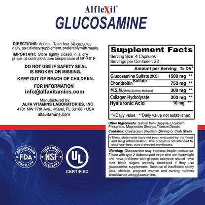 Glucosamine Plus Chondroitin Cream with MSM & Collagen, Supports Healthy Joints, Joint & Muscle Pain Relief, Improves Mobility, Fast Absorption, and Moisturizes Skin, 4 Oz.