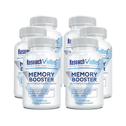 Research Verified Memory Booster - Nootropic Supplement - Enhance Cognition and Memory - Lion’s Mane, Ginkgo Biloba, BioPerine - 60 Capsules - Non-GMO - Made in the USA