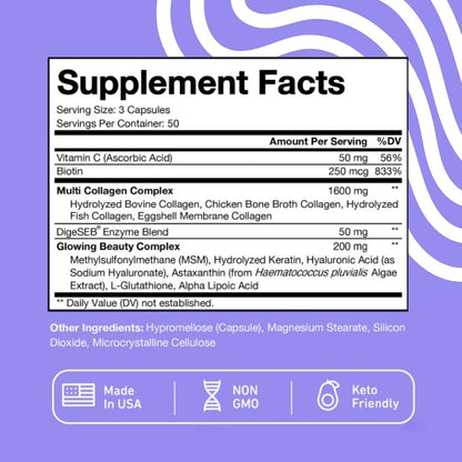 Vital Vitamins Multi Collagen Complex Plus + NAD+ Supplement