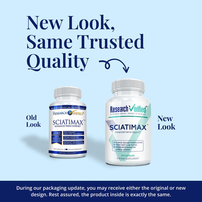 Research Verified Sciatimax – Sciatica & Nerve Support with B Vitamins, Magnesium, Corydalis, Boswellia & Alpha Lipoic Acid – 60 Vegan Capsules