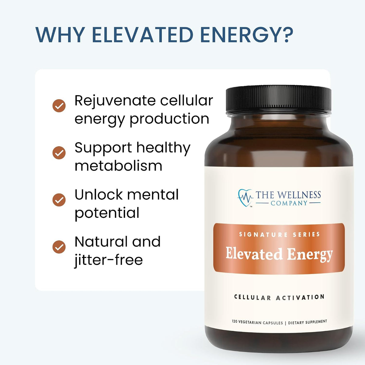 Elevated Energy – Caffeine-Free, Natural Energy Booster, 120ct