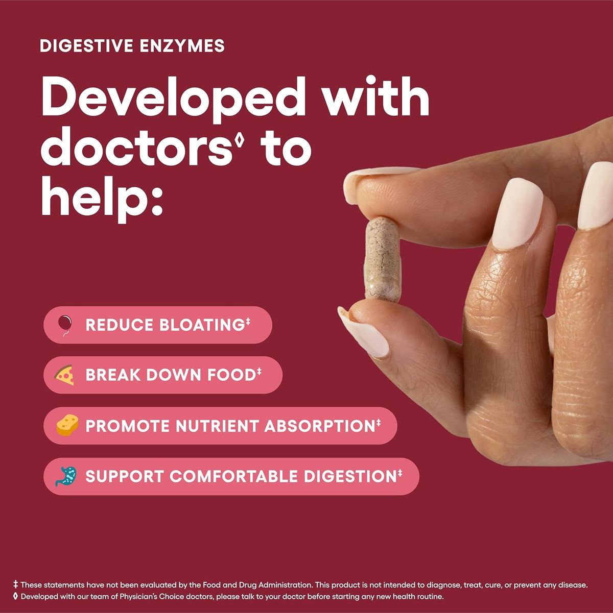 Physician's CHOICE - Optimal Gut Health Bundle: 60 Billion Probiotic 60ct + Digestive Enzymes 90ct for Digestive Comfort and Immune Support