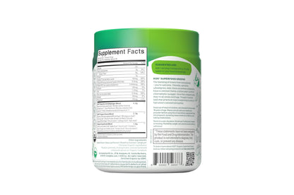 KOS Organic Super Greens Powder Erythritol Free - Plant Based Superfood Blend with Spirulina, Chlorella & Wheatgrass - USDA Certified Organic, Green Juice Smoothie - Apple Flavor - 28 Servings KOS buy supplements Au
