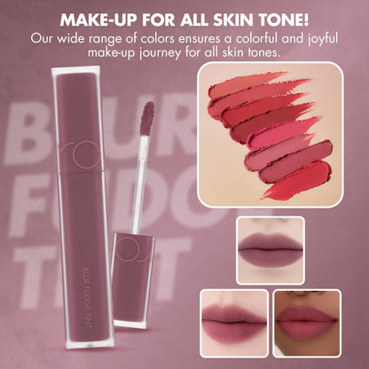 rom&nd OVEEER Shade Series Blur Fudge Tint | Silky Matte Lipstick for Velvety Smooth Lips | Long-Lasting Stain, Wrinkle Blurring, Moisturizing Formula | 16 Burnt Orange | Lip Stain Long Lasting Waterproof | Buildable Matte Blurred Finish | Hydrating Lip S