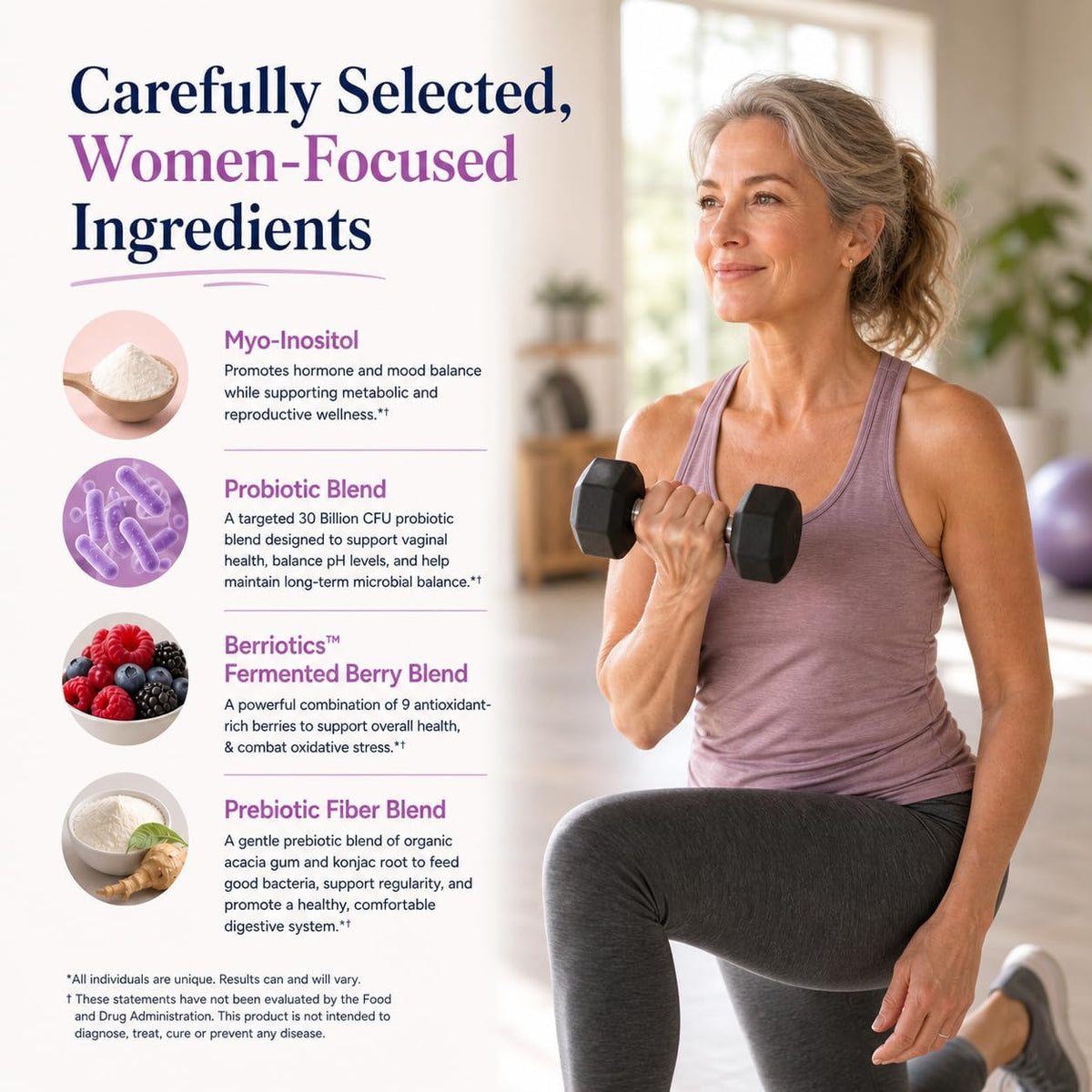 Gundry MD® Women's Total Probiotic with Inositol, 30 Capsules | Made with Women in Mind, Urinary Tract & Vaginal Support, Leaky Gut, Digestive Health, Horomone Support, No Animal Products