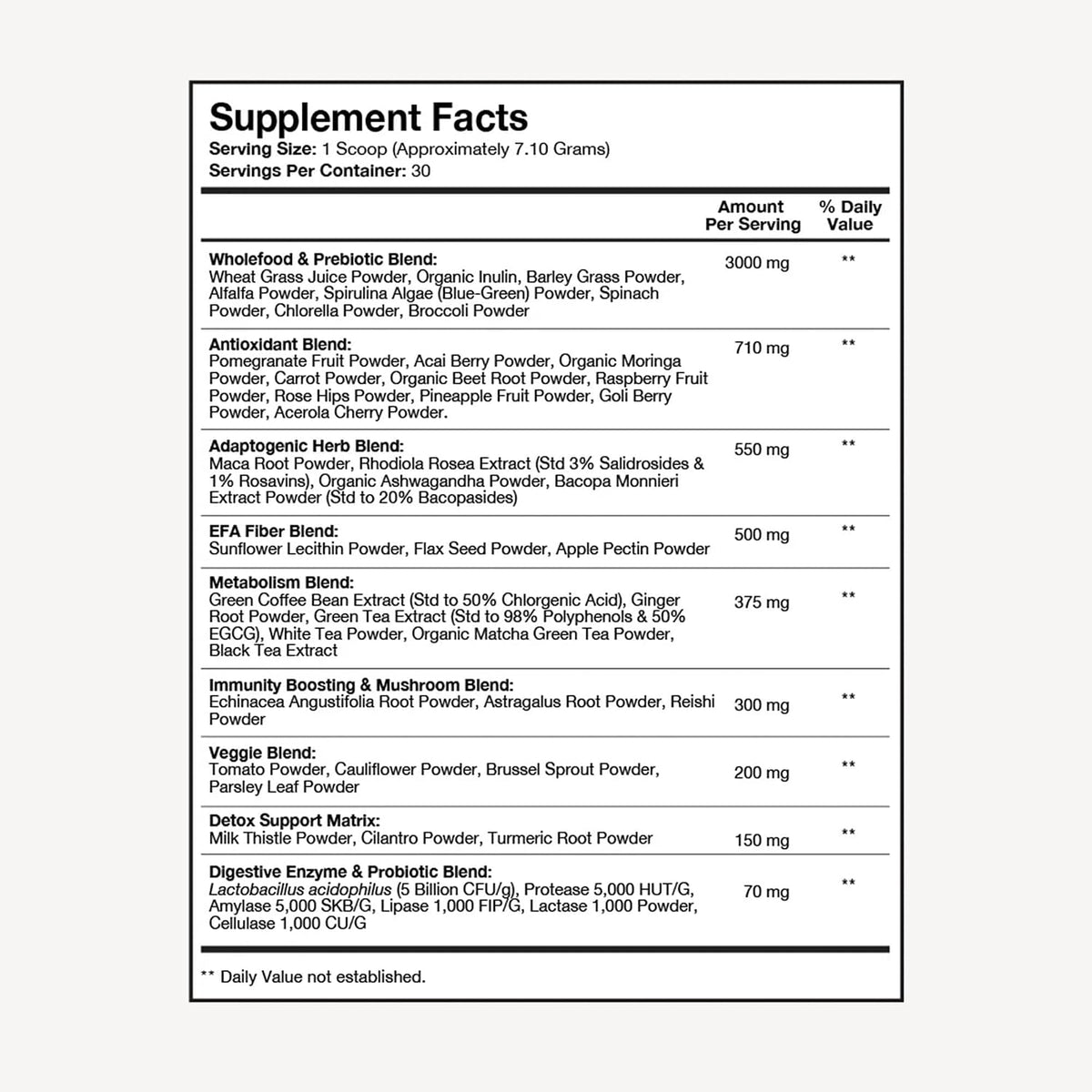 Terra Health Essentials® Super Greens | Organic Superfood Greens Powder | Gluten-Free Gut-Friendly Probiotics | 30 Servings