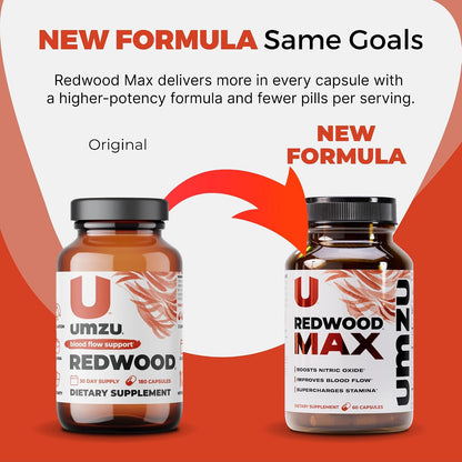 UMZU Redwood Max Nitric Oxide Booster, 1 Month Supply