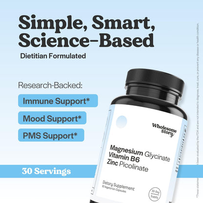 Myo & D Chiro Inositol + Zinc Magnesium | Myo-Inositol & D-Chiro Inositol & Zinc Picolinate, Magnesium Glycinate + Vitamin B6 | Supports Horomone Balance, Reproductive & Fertility Health | 30 Servings