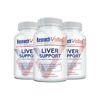 Research Verified Liver Support - Liposomal Milk Thistle, Artichoke Extract, Glutathione, BioPerine - Vegan - 60 Capsules - Pack of 1