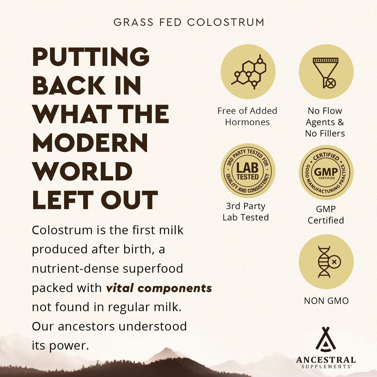 Ancestral Supplements Colostrum Bundle & Greens - Organic Superfood Greens & Reds Blend with Spirulina, Chlorella, Grass Fed Beef Organs, and Probiotics for Gut Health – Grass Fed, Pasture Raised MUL