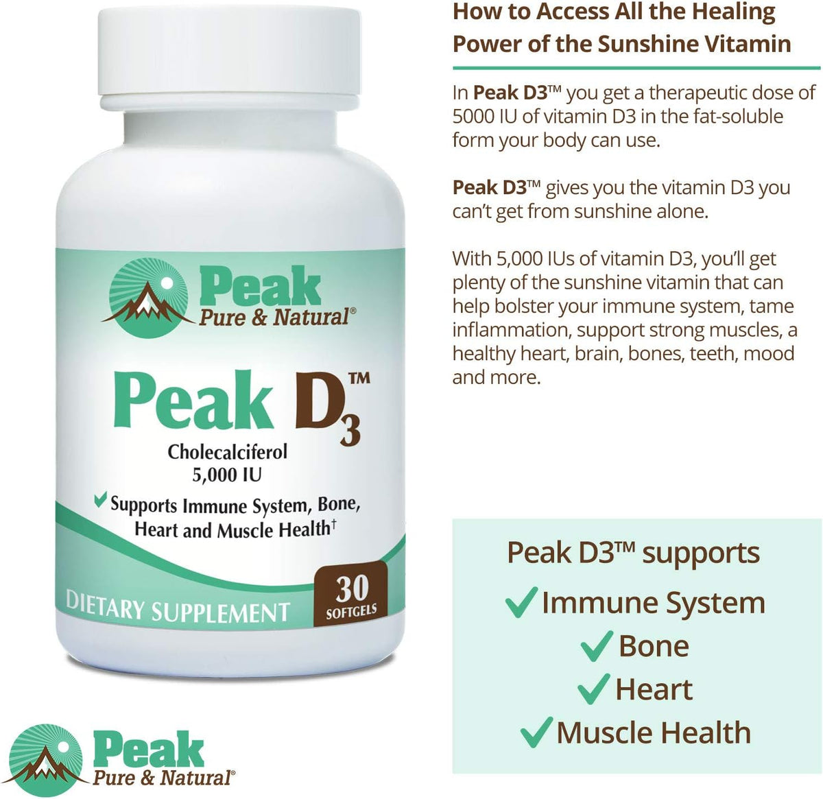 Peak Pure & Natural Cardio Platinum & Peak D3