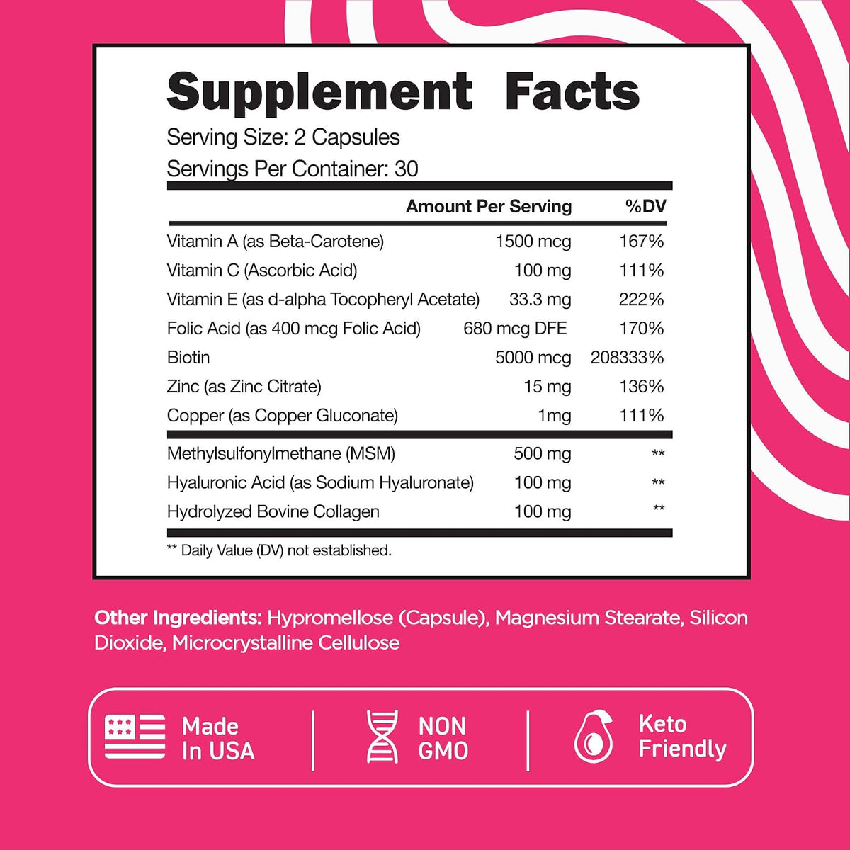 Vital Vitamins Multi Collagen Plus Pills + Biotin Complex Pills
