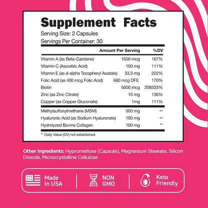 Vital Vitamins Multi Collagen Plus Pills + Biotin Complex Pills