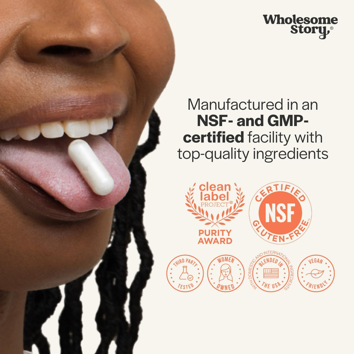 Wholesome Story Myo-Inositol Supplement | Inositol Powder Capsules | Myoinositol | 2000mg Per Serving | 500mg Per Capsule | Male and Female Fertility Supplement | Vitamin B8 | 120 Capsules
