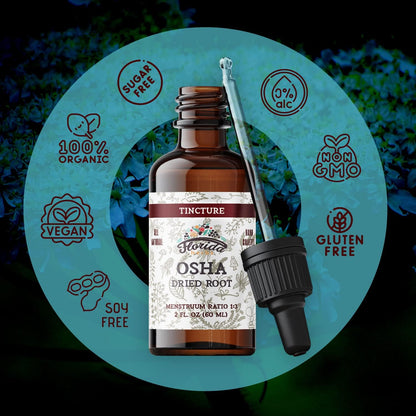 OSHA Root Liquid Extract for Respiratory Support, Organic OSHA Tincture Natural Lung Detox 2 Fl Oz