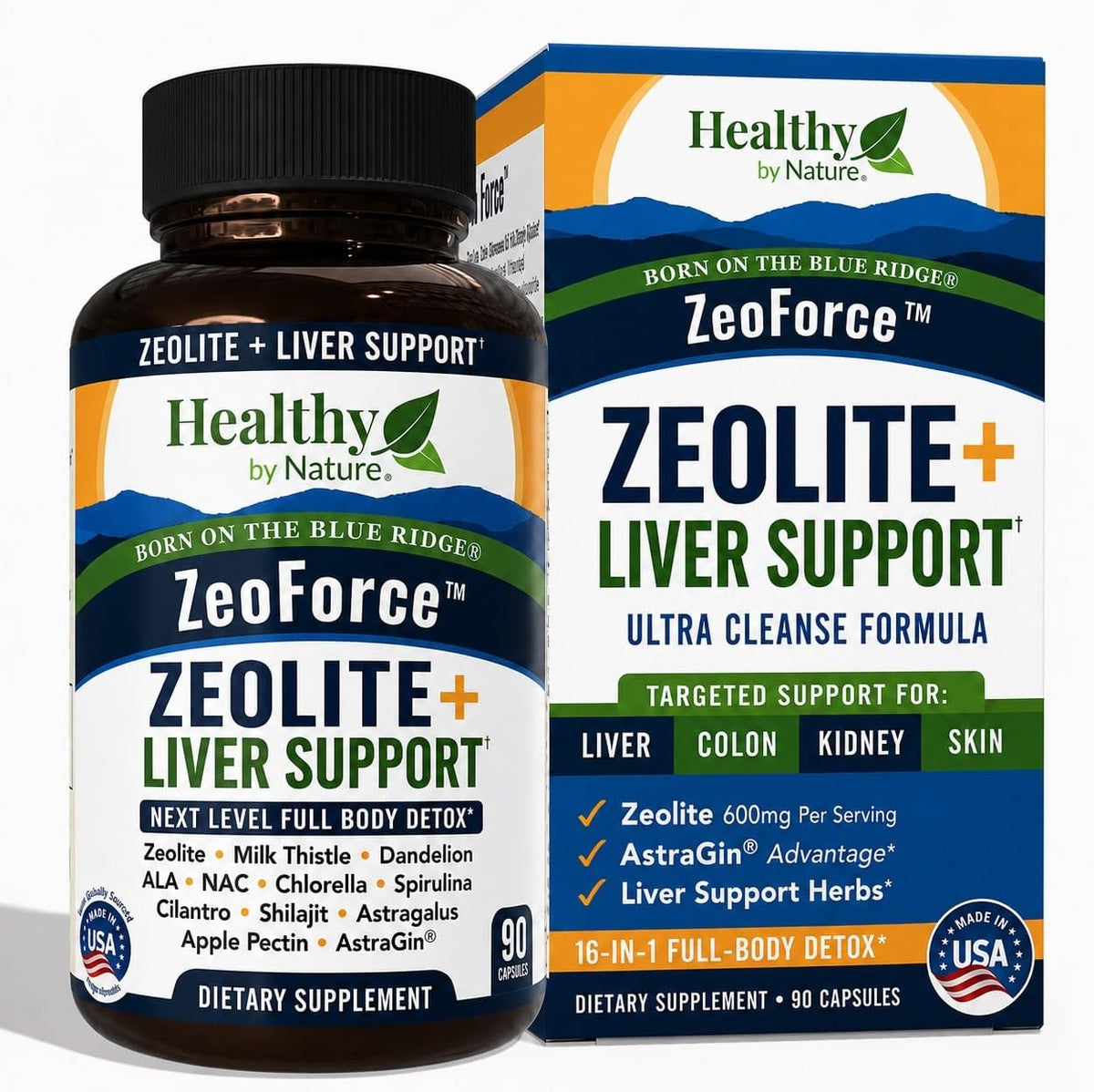 Zeolite + Liver Ultra Cleanse | Heavy Metal & Microplastic Detox Binder Support for Adults | Milk Thistle NAC Chlorella Cilantro Spirulina Shilajit Astragalus | Promotes Energy, Gut Health (90 Count)