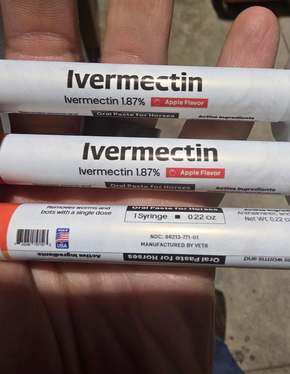 Ivermectin for Horses & Sheep 1.87% Concentration, 6cc, 7 Pack