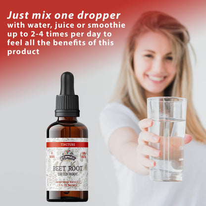 Beet Root Supplement - Liquid Beets Extra Fast Absorption - Beet Root Tincture Organic Extract, Gluten Free, 2 Fl Oz