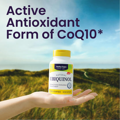 Healthy Origins Ubiquinol CoQ10 200 mg, Non-GMO, 60 Softgels