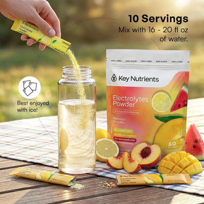 KEY NUTRIENTS Multivitamin Electrolyte Packets, No Sugar Variety Pack, 30ct