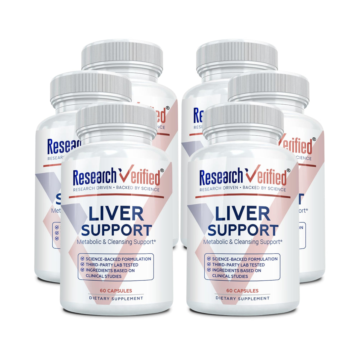 Research Verified Liver Support - Liposomal Milk Thistle, Artichoke Extract, Glutathione, BioPerine - Vegan - 60 Capsules - Pack of 1