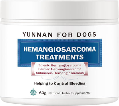Quick Stop Bleeding for Dogs, Natural Yunnan Sanqi & Herbal Powder | Supports Internal Bleeding, Hemangiosarcoma, Bloody Stools, Post-Surgical Recovery, Ulcers, Severe Bruising, 60g