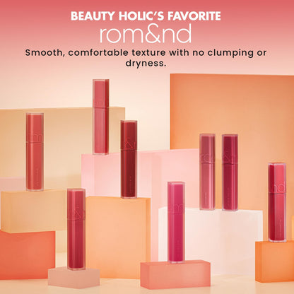 rom&nd OVEEER Shade Series Blur Fudge Tint | Silky Matte Lipstick for Velvety Smooth Lips | Long-Lasting Stain, Wrinkle Blurring, Moisturizing Formula | 16 Burnt Orange | Lip Stain Long Lasting Waterproof | Buildable Matte Blurred Finish | Hydrating Lip S
